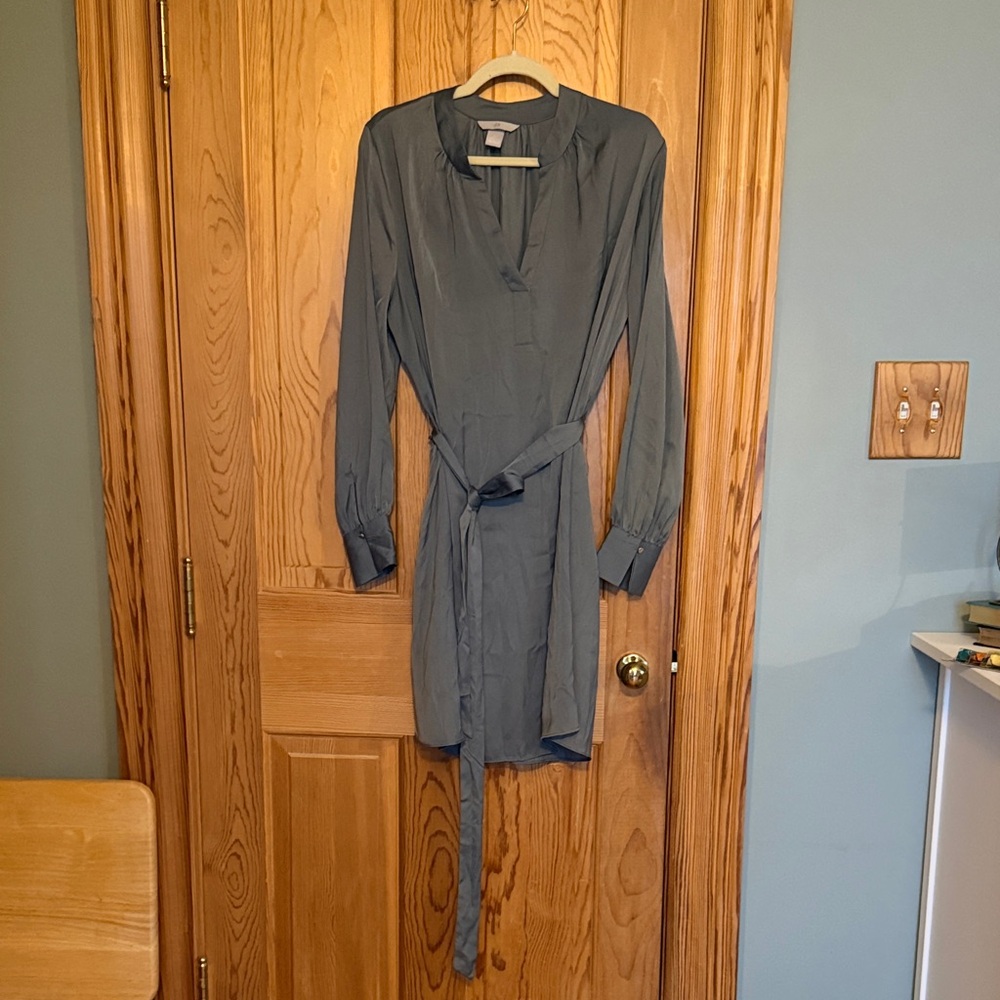 H&M Dark Teal Long Sleeve Dress